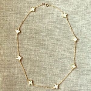 Gold and abalone necklace